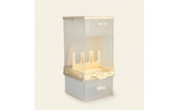 Bird Feeder Box Rectangular Bird Feeder with Tray Transparent for Indoor Aviary