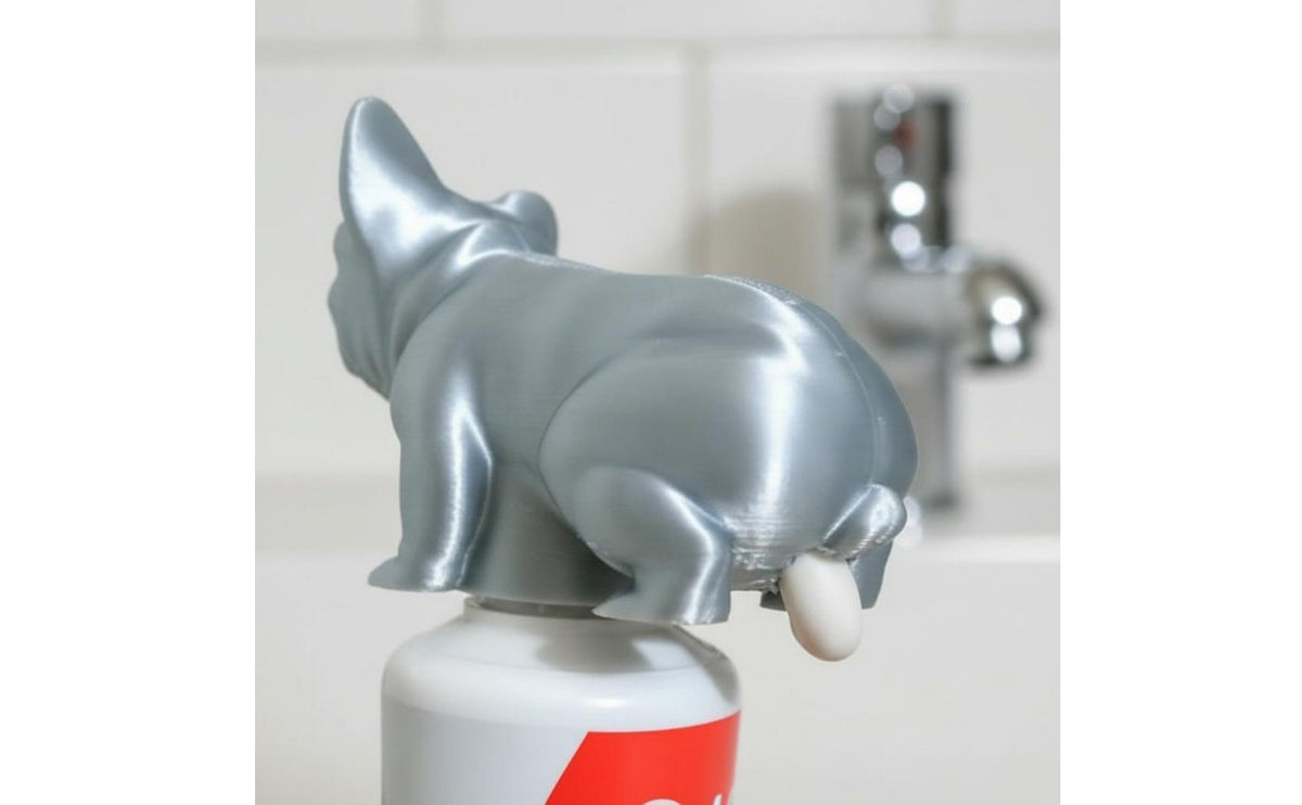 Funny Design French Bulldog-Design Toothpaste Cap Novelty Design Dog-Shaped Toothpaste Cap Gift Idea French Bulldog-Design Tube Topper Easy to Clean