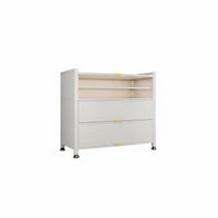 Steel Shoe Storage Cabinet Space Saving Tipping Bucket Footwear Storage Unit Adjustable Shelves for Hallway