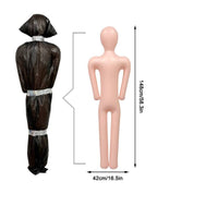 Life-Size Corpse Prop with Pump Inflate Fake Body Scary Decorations Spooky for Outdoor Yard