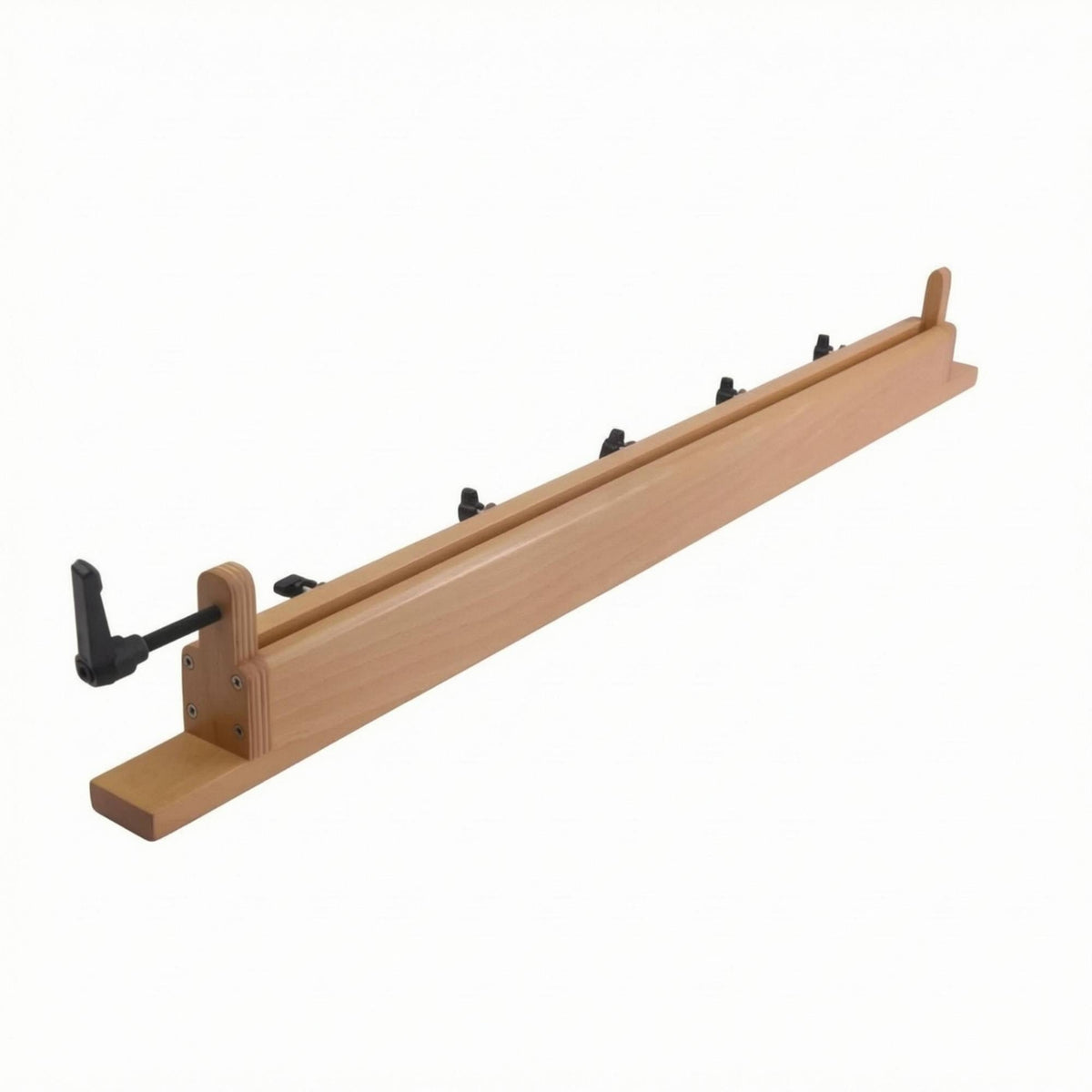Hand-Crank Clamp Natural Wood Finish Shop Equipment Rectangular Body