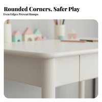 Height-Adjustable Writing Desk Creamy cream Finish Adjustable Kids Desk