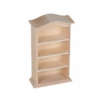 Dollhouse Bookcase Cabinet and Miniature Arched Cabinet Educational Play Arched Top Bookshelf