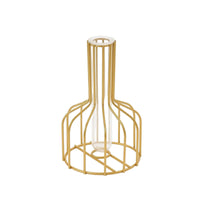 Glass Vase with Metal Frame Transparent Wire Frame Vase Clear for Dining Table
