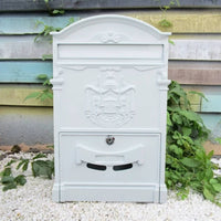 Vintage Wall Mail Box Rust Resistant Wall Mounted Mailbox Powder Coat Finish