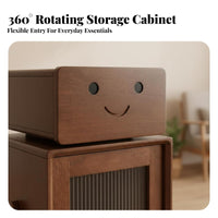 Robot-Shaped Cabinet Fun Character Side Table with Hidden Storage for residents