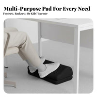 Improves Posture Under-Desk Footrest Non-Slip Design Angled Under-Desk Rest Padded pad Footstool Massage Surface for Remote Workers, Children, Shorter Individuals, Home, Study Area, Living Room, Gaming Setup