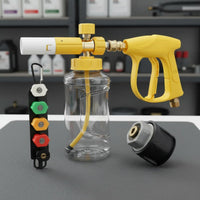 1/4 Inch Quick Connect High Pressure Foam Cannon Wide Mouth Bottle Pressure Washer Foam Cannon Heavy Duty Construction