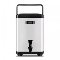 Beverage Dispenser with Thermometer Countertop Beverage Dispenser with Faucet Hot and Cold Container for Breakfast Counters