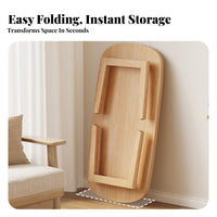 Collapsible Oval Table Foldable Design Oval Coffee Table Space-Saving