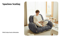 Adjustable Floor Sofa Bed Space-Saving Design Transformable Lounger Chair Luxuriously Cushioned and Comfortable Thickly Padded