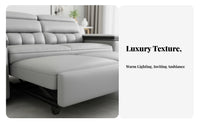Electric Reclining Sofa Bed Modern Minimalist Design Electric Recliner Couch Padded Armrests Leather Home Theater Seating for Families, Adults