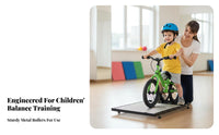 Extended Version Balance Bike Training Rollers Stable Two-Wheeler Roller Stand Anti-Slip Design Indoor Cycling Stand Low Noise for Children, Beginner Cyclists, Competition Warm-up, Playroom, Apartment, Garage