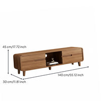 Low Profile TV Stand Modern Entertainment Console Wooden Media Cabinet with Storage Ergonomic Design Suitable for Living Room Apartment Entryway