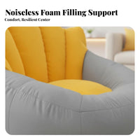 Snug Plush Pumpkin Chair Wide Seat Pumpkin-Shaped Chair Ergonomic Design Home Furnishing Modern design for Adults, Children, Students, Living Room, Bedroom, perusing corner, Balcony
