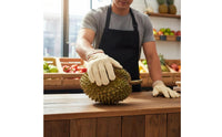 Durian Gloves Thick Canvas Hand Protection Red-Edged for Rough Tasks