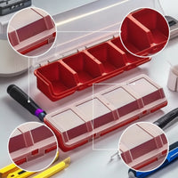 Plastic Storage Organizer with Compartments Transparent for DIYers, Hobbyists
