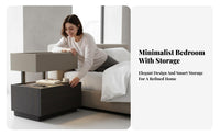Minimalist aesthetic Floating Nightstand with Drawer Smart detector Light Floating Drawer Cabinet Space-Saving Bedside Table interlocking and Stackable for Design aficionados, Homeowners, Students, Dorm, Entryway, Living Room, Hallway