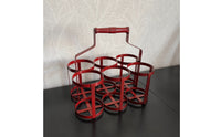 Beer Carrier Metal 6 Cup Drink Holder with Handle 6 Bottle Rack for Hosts