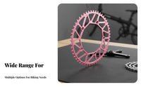 130BCD Narrow Wide Chainring Anti-Chain Drop Folding Bike Single Chainring Hollow Design Folding Bike Chainwheel for Cyclists, Recreational Riding