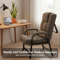 Folding Recliner with Footrest Foldable Strong & Practicalsign Computer Armchair Reclining Rearrest Highspine for Office Workers