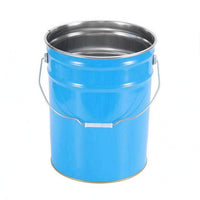 Tin Pail Glossy Finish Painted Metal Pail Rolled Rim