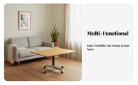 Adjustable C-Shaped Table Nordic Design C-Shaped Couch Table Mobile with casters Foldable surface for Students, Seniors, Bedroom