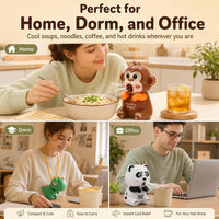 Panda Cup Fan, Clip-On Mini Fan for Cooling Noodles, Three Wind Speeds