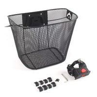 Vintage Quick-Release Front Bike Basket, Metal Mesh, Portable and Detachable