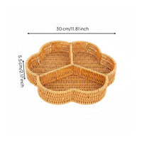 Divided Serving Tray Brown Serveware Handwoven