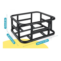 Rack-Mount Cycle Basket with Quick-Release Buckle Removable Metal Wire Bike Basket Long-Lasting Sturdy for Commuters, Commuting