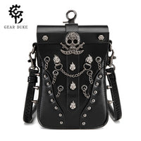 GEARDUKE Medieval Steampunk Retro Women's Small Crossbody Bag with Contrast Color