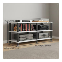 Audio Equipment Rack Sturdy Construction Amplifier Stand Stable Structure Stereo Component Shelf for Home Theater Enthusiasts, Entertainment Room