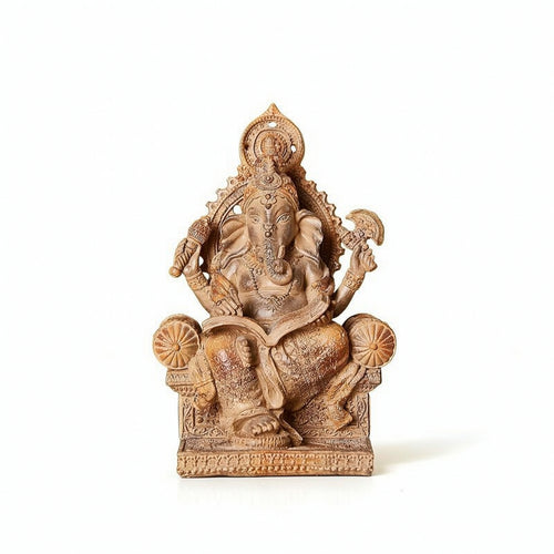 Remover of Obstacles Idol Statue Ornate Remover of Obstacles Idol Figurine Detailed Elephant Deity Statue for Shelf
