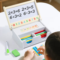 儿童木制多功能算珠子画板小学生数学加减乘除运算手脑协作玩具