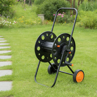 Hose Reel Cart with Crank Stable Hose Reel Cart with Handle Smooth for Yard