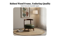 Round rotate Stool with supportrest 360° Mobility Small Seating Low silhouette Design