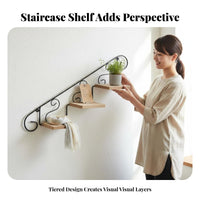 Ladder-Shaped Shelf Multi-Tier Design vertical Decor Rustic and decor for Small areas