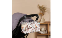 Removable Divider Baby Stroller Organizer Bag Strap Fastenings Stroller Organizer Bag Side Pockets Flap-Top