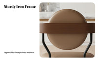 Upholstered Curvedspine support Chair Sturdy Metal Legs Upholstered Wooden Chair