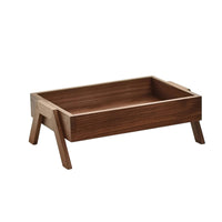 Wood Tray with Legs Raised Walnut Valet Tray Organized for Dresser