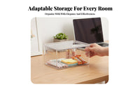 Clear Box with Handles transparent Design Clear Handled Storage Box for Families