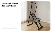 Space-Saving Foldable Stair Climber Non-Slip Pedals Stair Climber with Display Calorie Calorie Consumption Home Stepper Exercise Machine Quiet Operation for Beginners, Seniors, Adults, Small Areas, Indoor, Apartments, Living Room