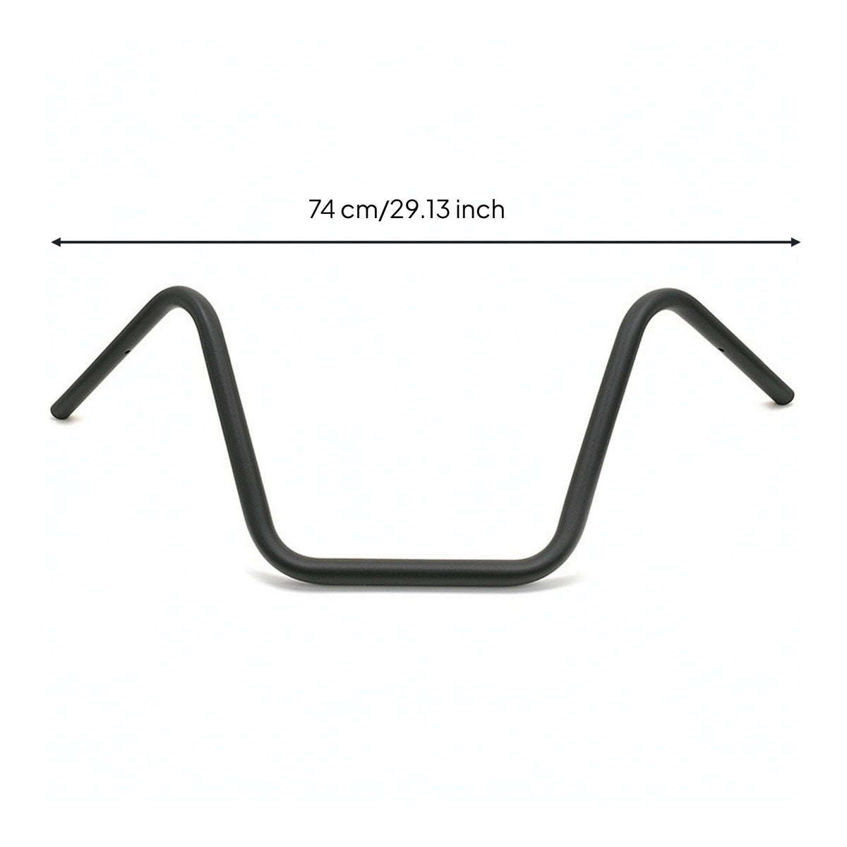 Universal Motorcycle Bar with 22mm Mount Custom Retro Handlebar Upright Solid for Commuters