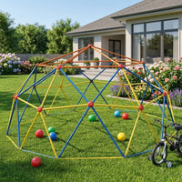 Kids Climbing Dome  -Colorful Climbing Structure Frame Holds Playground Equipment for Ages 4 to 10, Children, Backyard