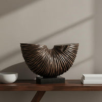 Modern Chinese Design Ornament Minimalist Design Half Circle Decor Textured