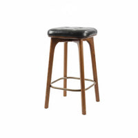 Wooden Bar Chair with Backrest Ergonomic Counter Seating Easy Assembly for Cafe