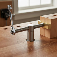 Ratchet Vise Mechanism Hardwood Vise Hardware CNC Machined Ratchet Clamp Benchtop Dog Clamp for Carpenters, Workshop