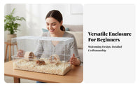Transparent Hamster Villa additional Large Space Rodent Enclosure Multi-Level Layout