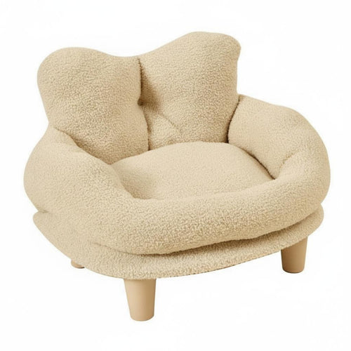 Heart Shaped Pet Bed Removable Washable Cushiony Dog Sofa Bed Warm Sleeping Cushion